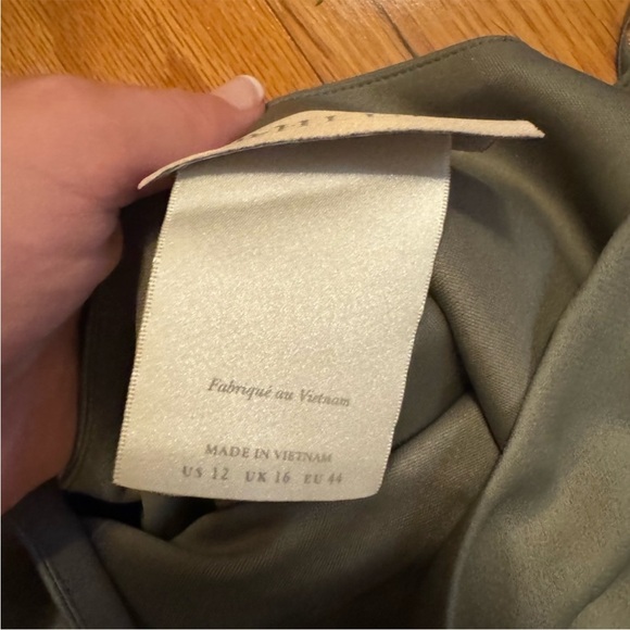 Anthropologie BHLDN Dylan One-Shoulder Satin Side-Slit Gown - Picture 9 of 16